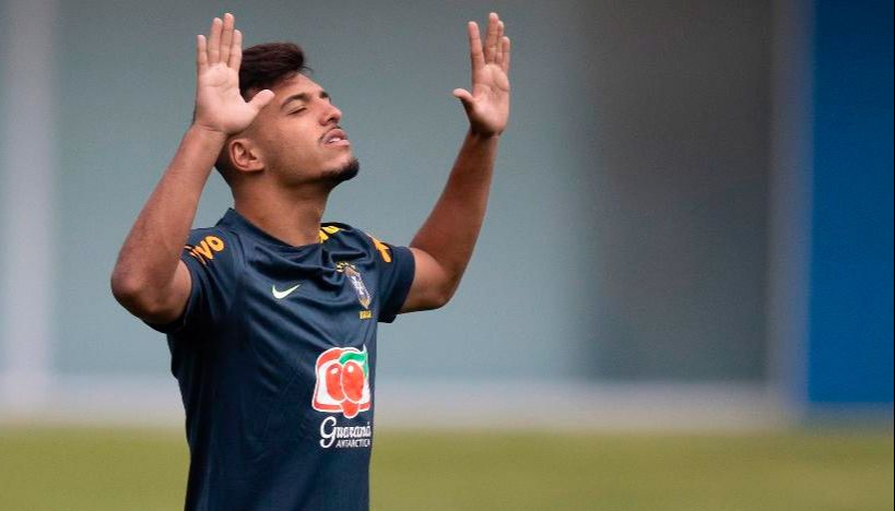 O lateral-direito da seleção brasileira Gabriel Menino (Foto: Lucas Figueiredo/CBF)