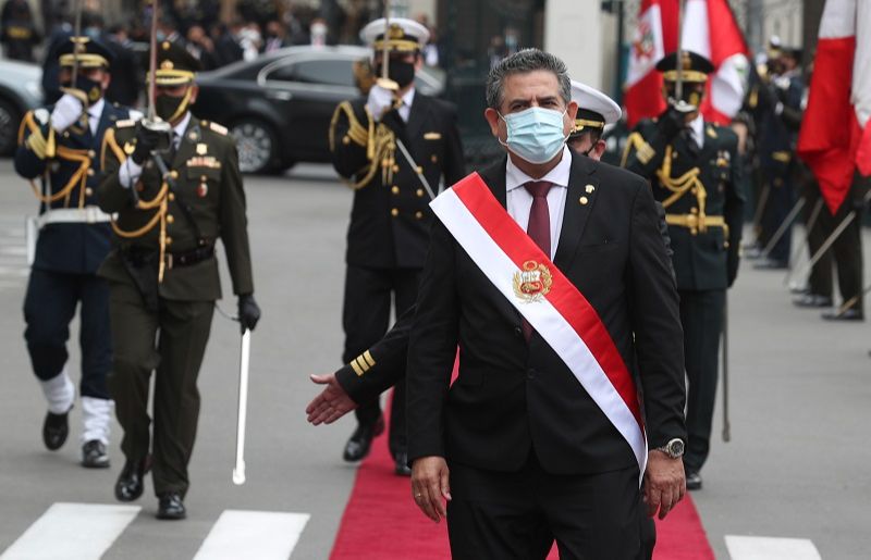 Manuel Merino de Lama, recém-empossado presidente do Peru, renunciou (Foto: MARTIN MEJIA/ASSOCIATED PRESS/ESTADÃO CONTEÚDO)