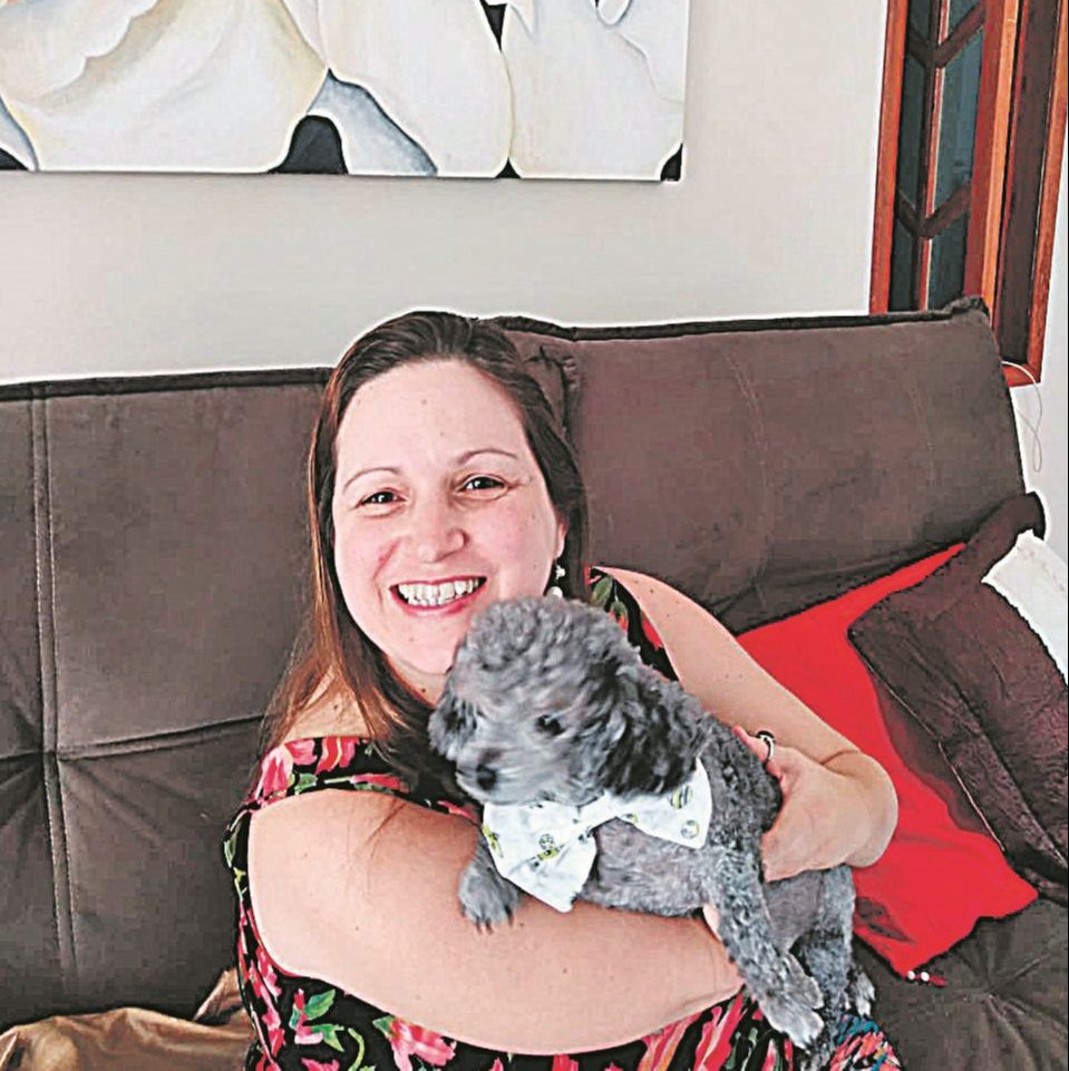 Leon e a tutora Lia (Foto: Acervo pessoal)