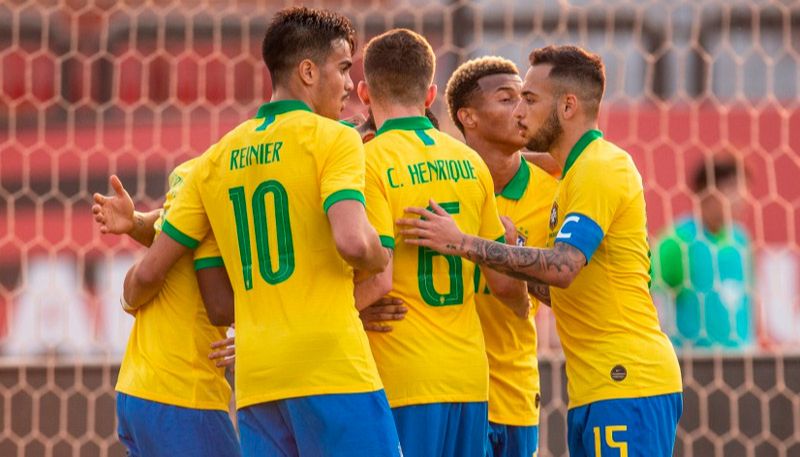Reinier, ex-Flamengo, foi um dos destaques da partida (Foto: Ricardo Nogueira/CBF)