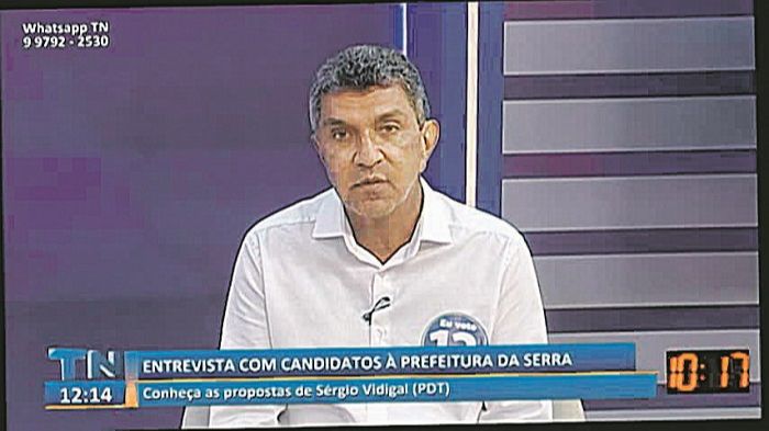 Vidigal promete ampliar atendimento médico na saúde (Foto: Reprodução TV Tribuna)