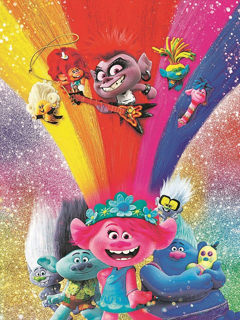 "Trolls 2" traz outros ritmos e tribos para o mundo dos pequenos e animadíssimos seres da floresta. (Foto: Divulgação)