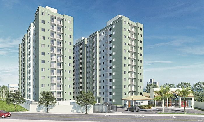 Villa do Mestre vai ter   apartamentos com dois quartos e dois quartos com suíte. Residencial terá elevadores e vagas de garagem cobertas (Foto: De Martin Construtora)