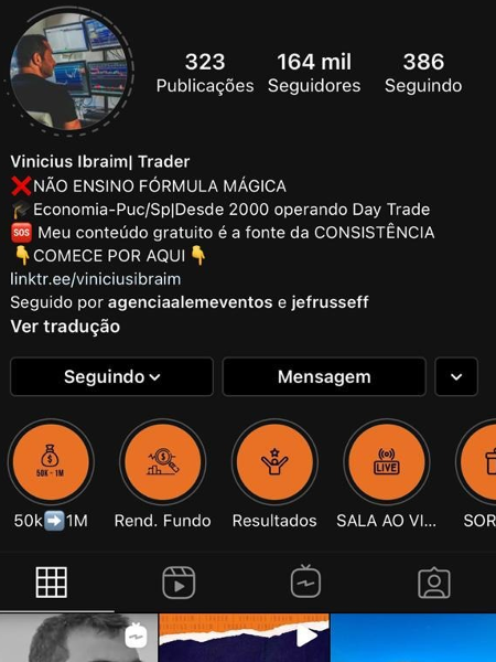 Vinicius Ibraim tinha mais de 160 mil seguidores no Instagram; ele apagou todas as contas nas redes sociais (Foto: Reprodução)