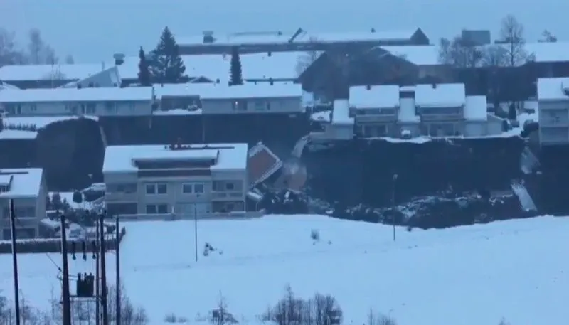 Imagem ilustrativa da imagem Deslizamento de terra na Noruega deixa ao menos 10 feridos e 21 desaparecidos