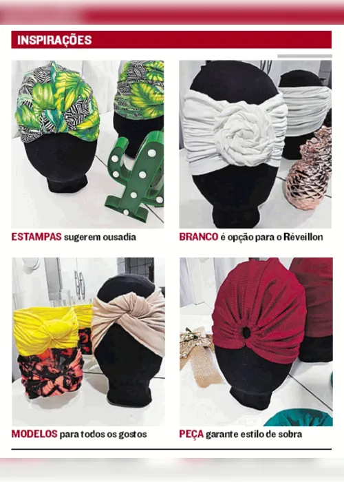 
          Imagem ilustrativa da imagem Turbantes garantem estilo e praticidade
          