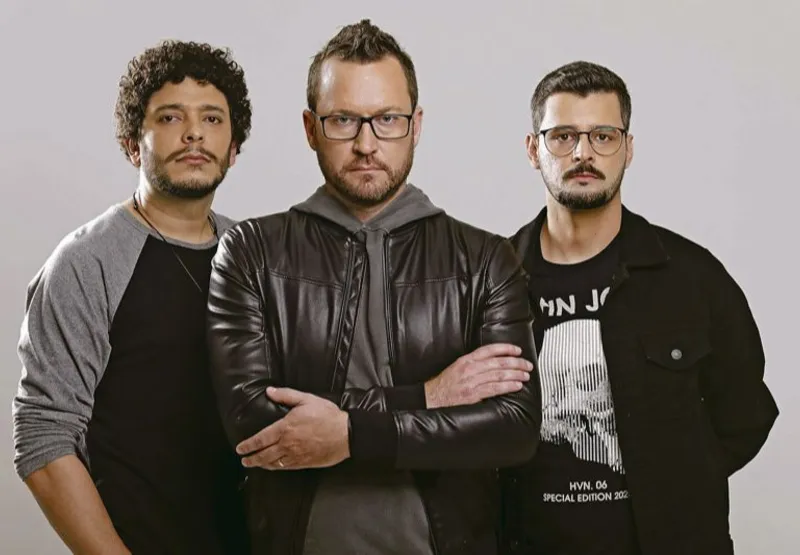 Anderson Marques, Rodson Rudio e Bruno Novelli querem que o rock nacional volte aos holofotes