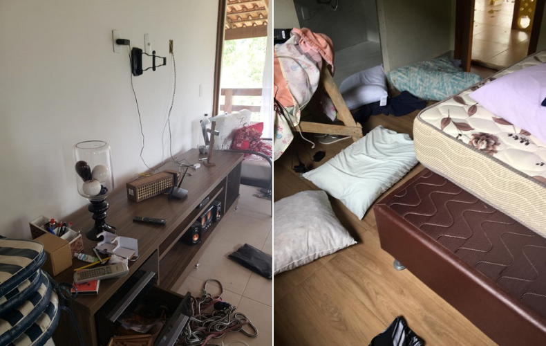 Bandidos saquearam casas e ainda causaram destruição nos imóveis (Foto: Divulgação)