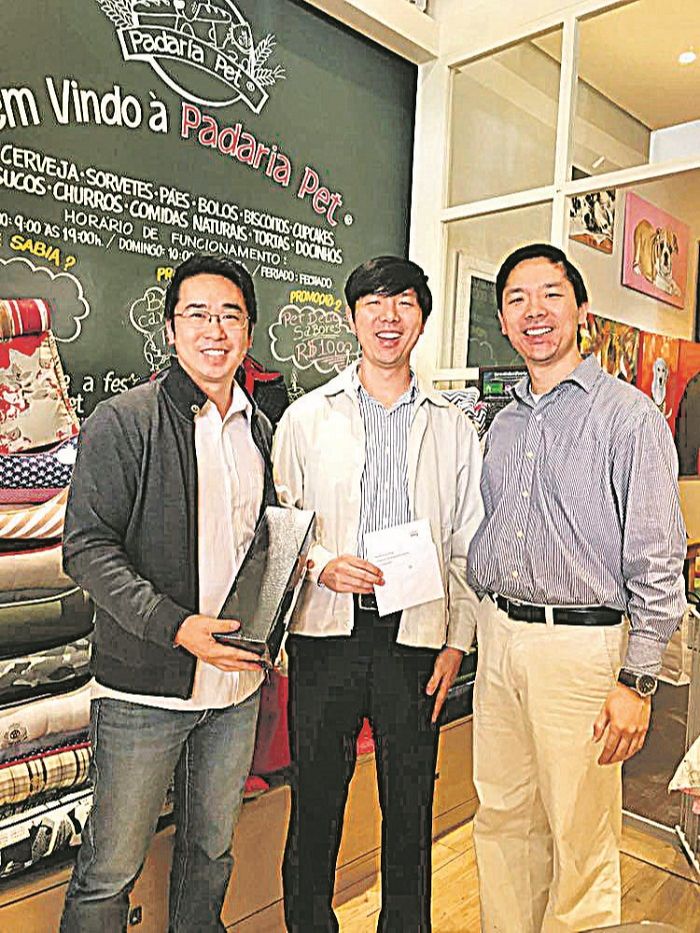 Arquelau So, Rodrigo Chen e Ricardo Chen investiram na Padaria Pet (Foto: Divulgação)