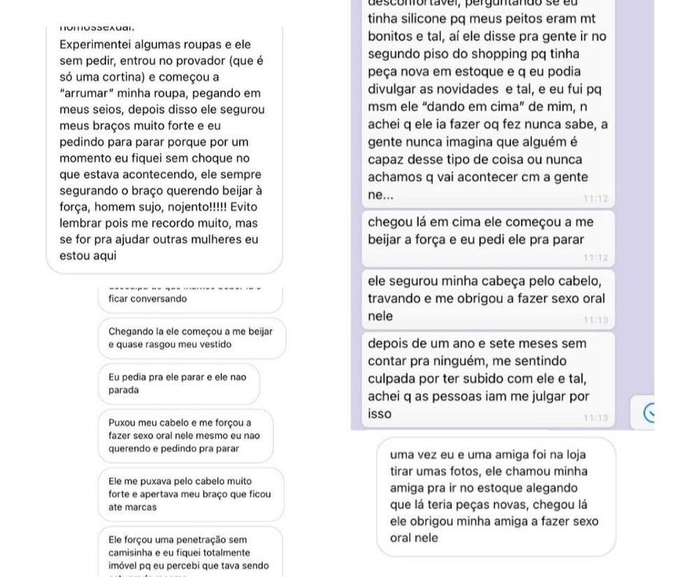 Estudante recebeu mais de 50 relatos de abusos que teriam sido cometidos por suspeito dono de loja em BH (Foto: Reprodução/Redes sociais)