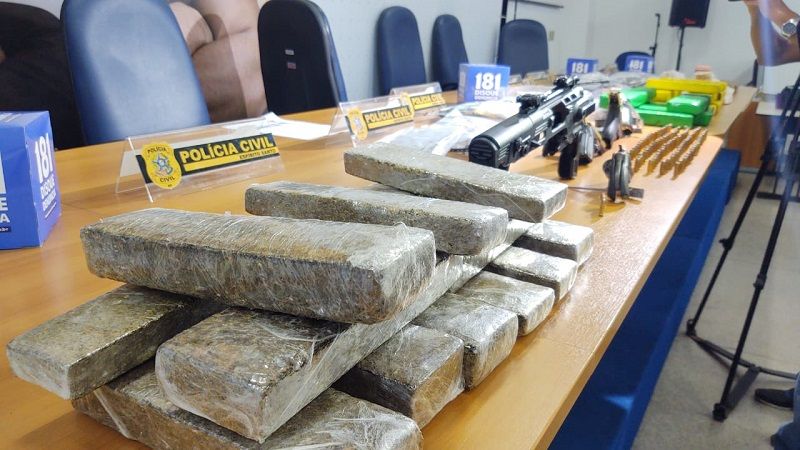 Drogas apreendidas na segunda fase da operação (Foto: Divulgação/PCES)