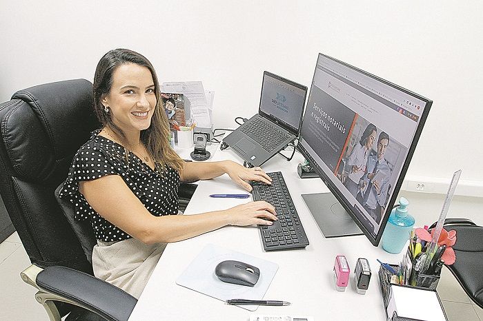 Tabeliã Fabiana Aurich: com a pandemia, cartório ampliou serviço online (Foto: Fábio Nunes/AT)