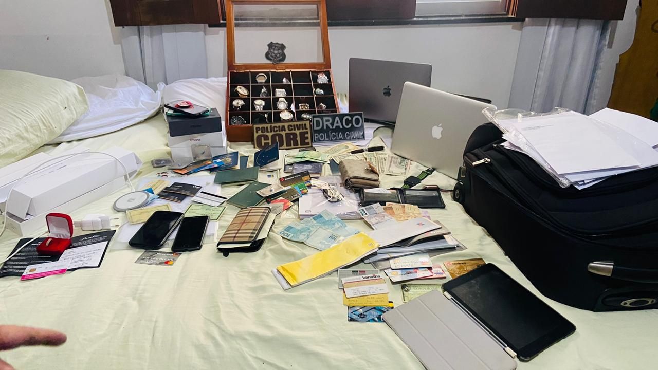 Parte da apreensão feita em operação (Foto: Divulgação/ PCES)