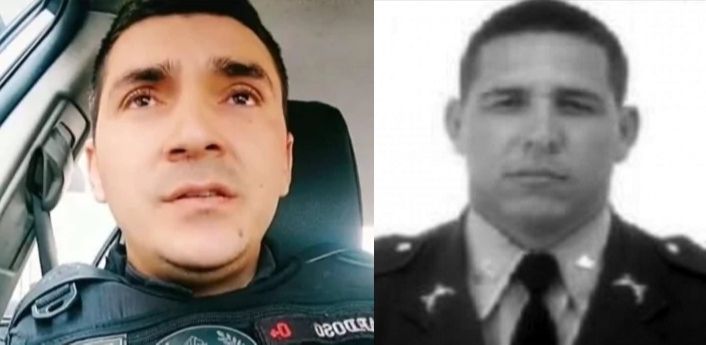 Os cabos Derinaldo Cardoso dos Santos, 34, e Douglas Constantino Barbosa, 37, foram assassinados este fim de semana. (Foto: Reprodução / Divulgação)