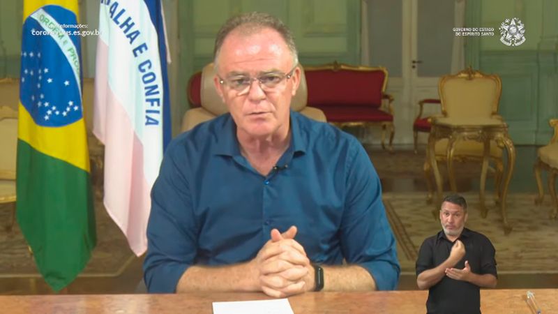 Casagrande cobrou do governo federal a coordenação de um plano nacional de imunização contra a Covid-19 (Foto: Reprodução / Youtube)