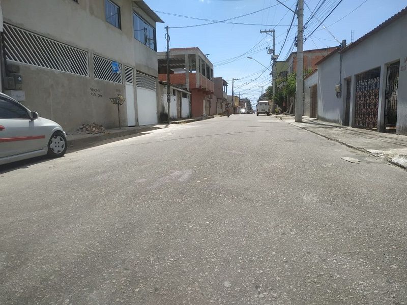 Rua Itaipú, onde ocorreu a abordagem policial. (Foto: Kananda Natielly)