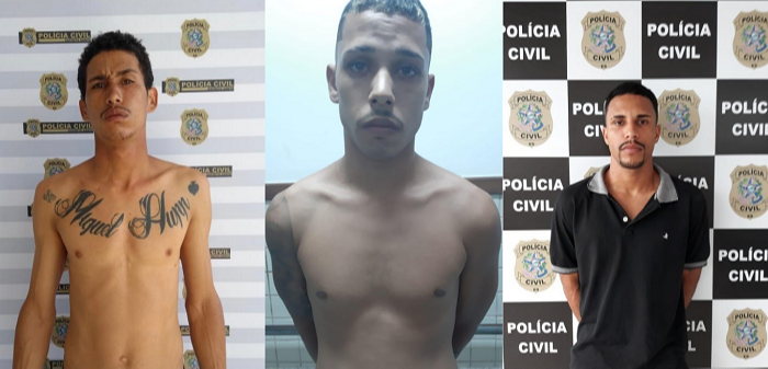 Jonatan, Vitor Hugo e Felipe (Foto: Divulgação Sesp)