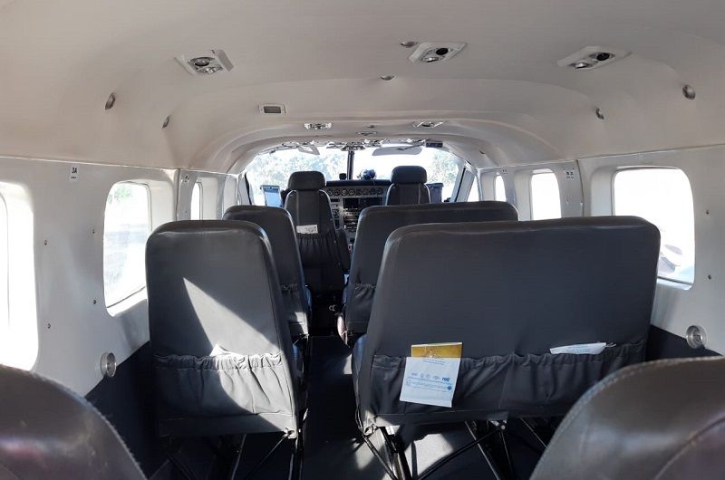 A aeronave comporta nove passageiros (Foto: Roberta Bourguignon)