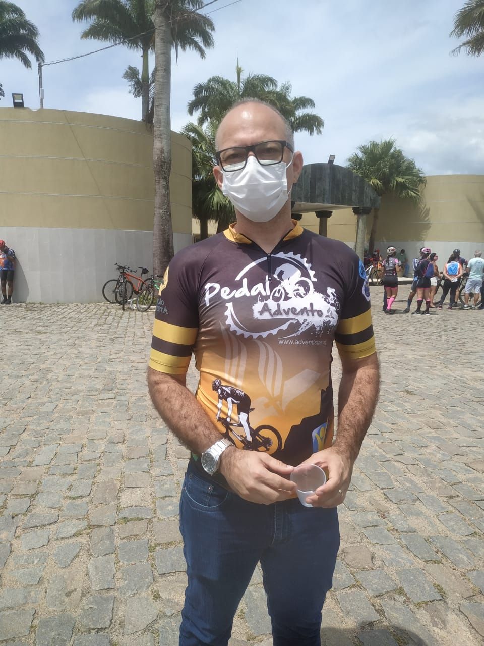 O ciclista Luciano Gonçalves lamentou a morte do amigo (Foto: Kananda Natielly)