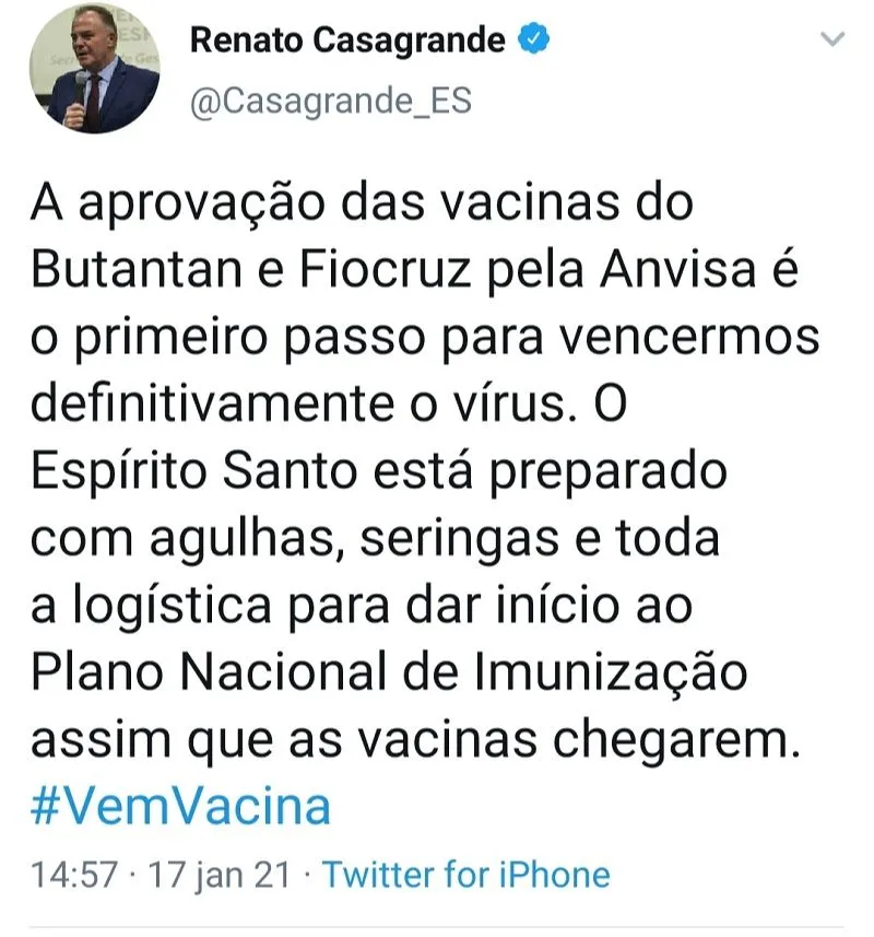 Imagem ilustrativa da imagem URGENTE | VACINAS CORONAVAC E OXFORD SÃO APROVADAS NO BRASIL