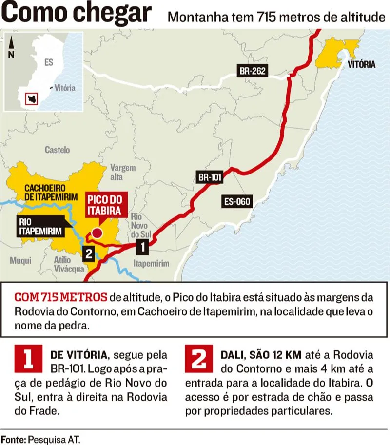 Imagem ilustrativa da imagem Escada no Pico do Itabira vira polêmica em Cachoeiro