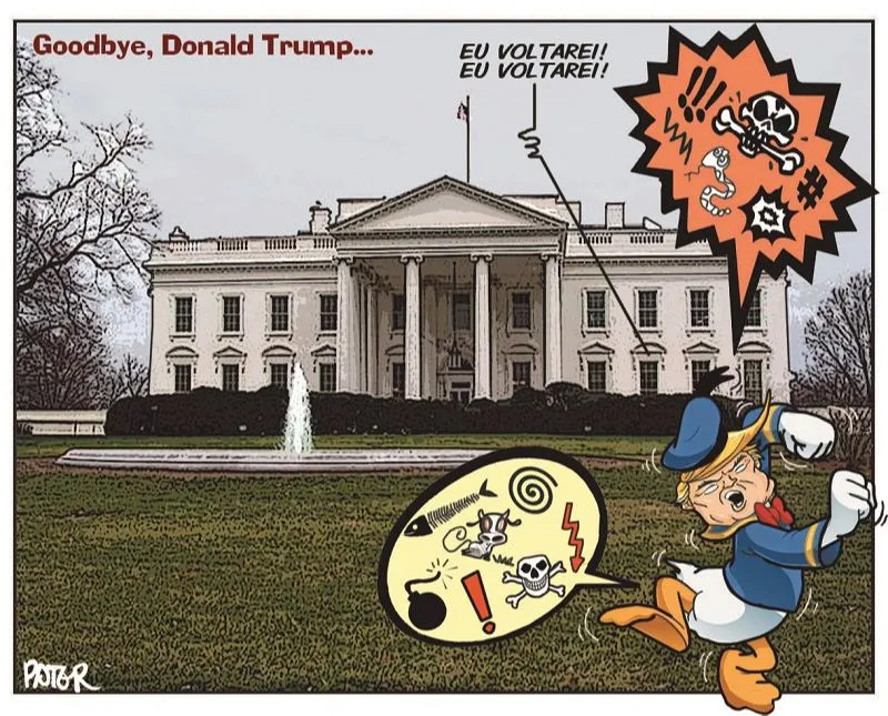 Imagem ilustrativa da imagem Charge do Dia: Goodbye, Donald Trump...
