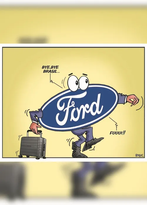 Imagem ilustrativa da imagem Saída da Ford do Brasil é o assunto da Charge do Dia