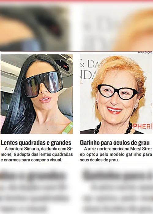 
          Imagem ilustrativa da imagem Óculos gatinho e com lente quadrada em alta
          