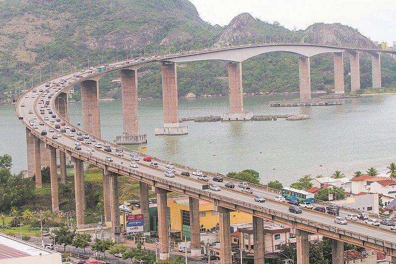 A Terceira Ponte vai passar a contar com três faixas em cada sentido depois das obras de ampliação (Foto: Beto Morais - 07/08/2019)