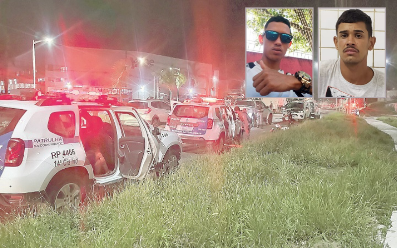 Local onde aconteceu o caso. Nos destaques: o adolescente Celino, de 16 anos e seu comparsa Gabriel (Foto: Taynara Nascimento e Divulgação)