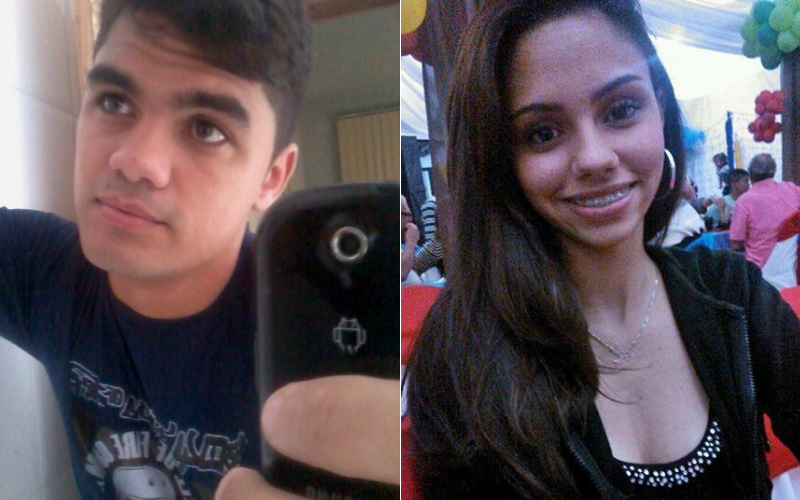 Lorrayne Santiago Vieira, 16 anos, e Fábio dos Santos Kill, 20, nas Três Praias, em 2014 (Foto: Reprodução/Facebook)