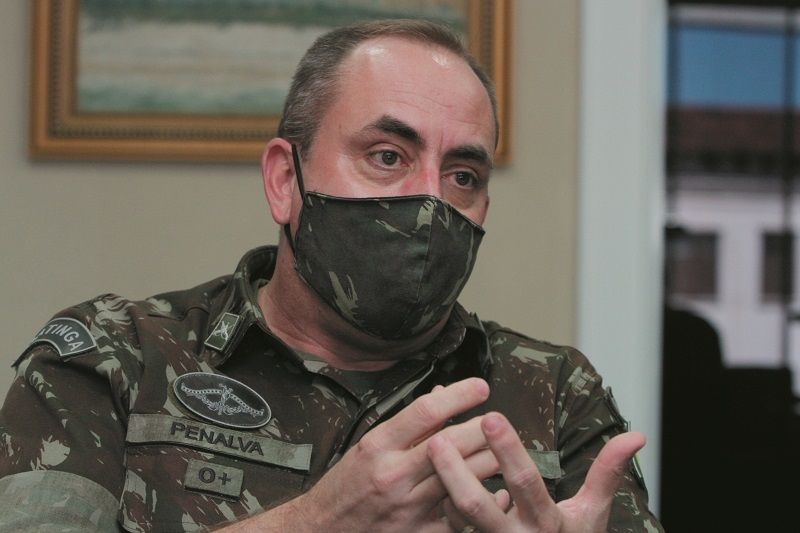 Comandante do 38º BI, tenente-coronel Rodrigo Penalva de Oliveira (Foto: Fábio Nunes/AT)