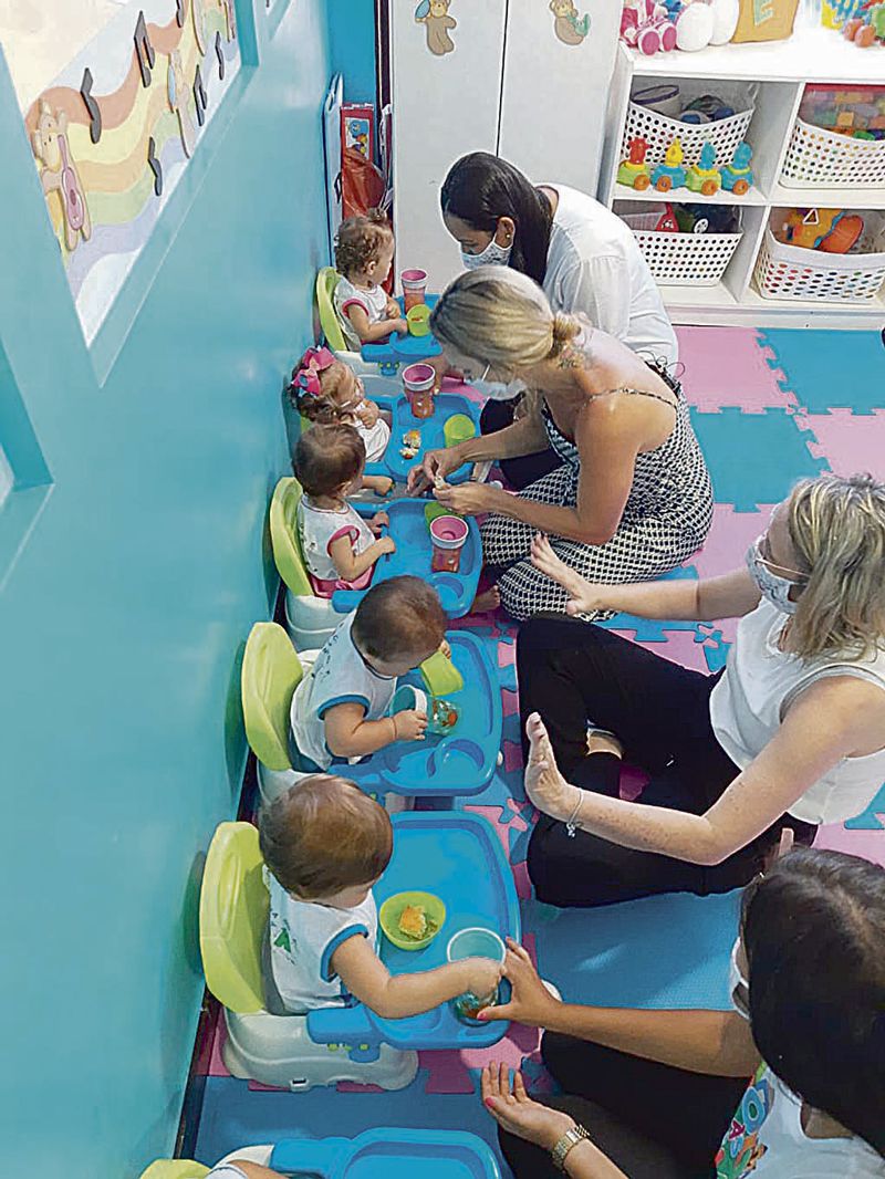 Jayme, Benício, Bella, Laís e Beatriz estudam na mesma sala (Foto: Acervo Pessoal)