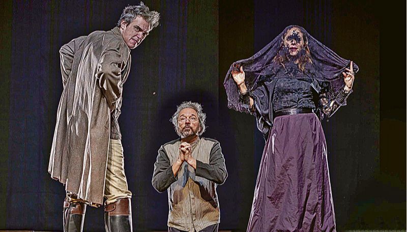 Dalton Vigh, Brian Penido Ross e Camila Czerkes mostram a história de uma viúva que descobre dívidas (Foto: Divulgação)