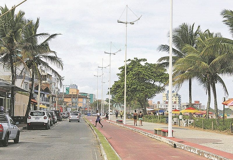 Avenida Nossa Senhora dos Navegantes teve a iluminação recuperada (Foto: Kadidja Fernandes/ AT)