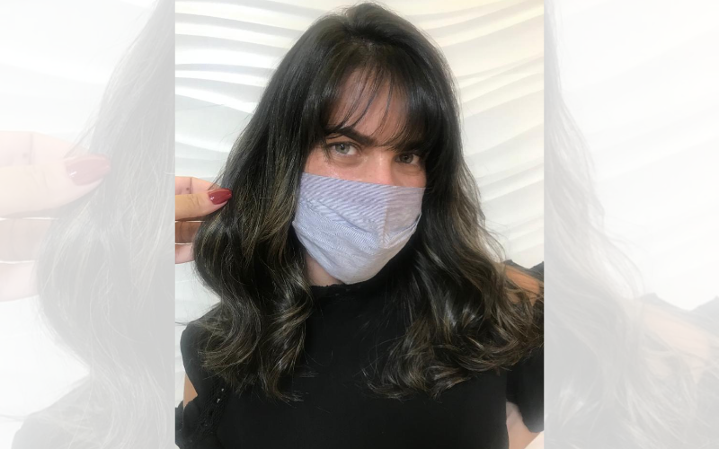 Nathália Andrade usa franja para realçar o rosto. (Foto: Acervo pessoal)