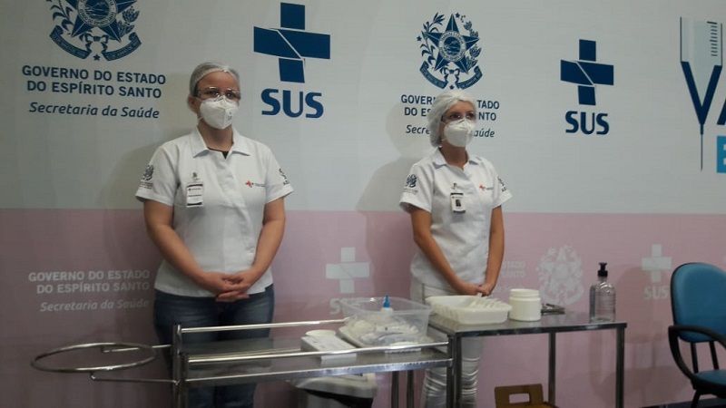 Gabriela Fonseca e Caryne Neves vão aplicar a primeira vacina contra Covid-19 no Espírito Santo (Foto: Divulgação)