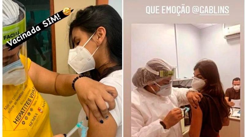 Médicas, que tem milhares de seguidores nas redes sociais, foram vacinadas (Foto: Reprodução / Redes Sociais)