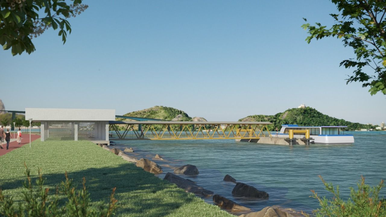 Projeção do aquaviário (Foto: Divulgação / Governo do Estado)