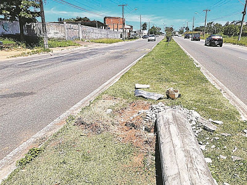Rodovia Jones dos Santos Neves, em Guarapari. (Foto: Roberta Bourguignon)