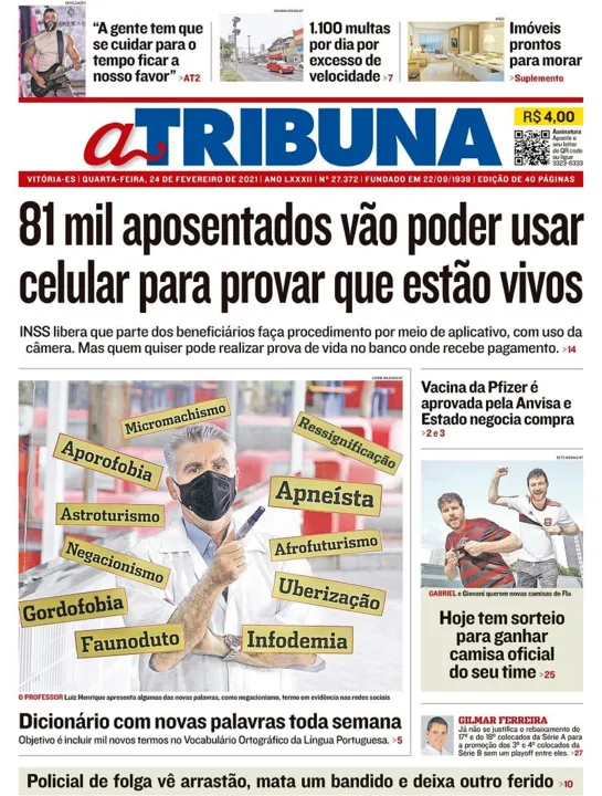Imagem ilustrativa da imagem Clique aqui e veja os destaques do jornal A Tribuna desta quarta