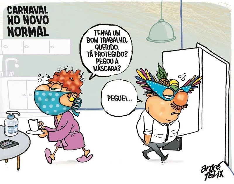 Imagem ilustrativa da imagem Charge do Dia: Carnaval no novo normal