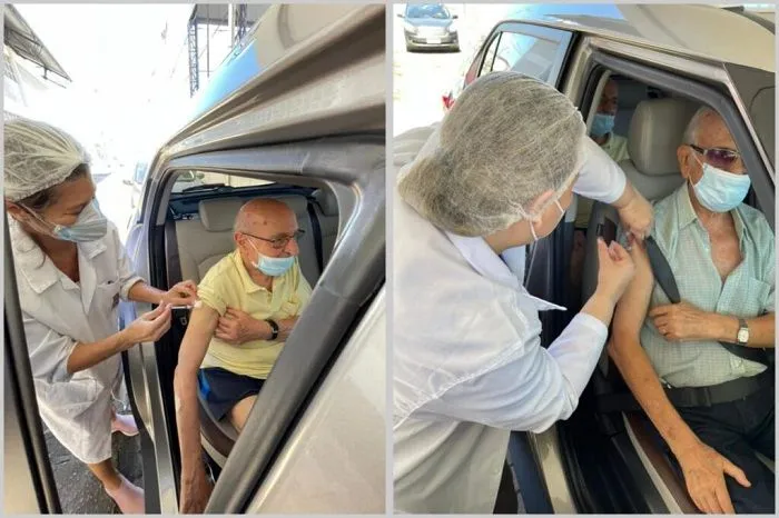Imagem ilustrativa da imagem Freis do Santuário de Vila Velha são vacinados contra Covid