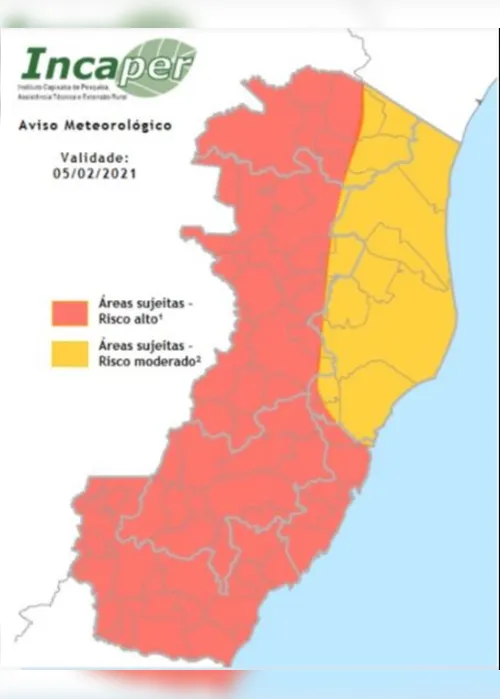 
          Imagem ilustrativa da imagem Alerta vermelho de temporal e chuva de granizo para o Estado
          