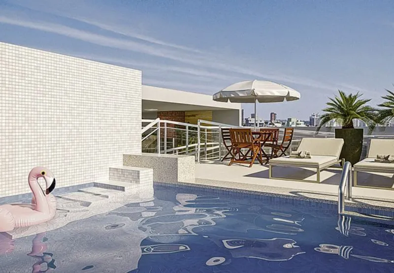 Edifício Montecarlo terá lazer com piscina, deque, sauna e churrasqueira na cobertura