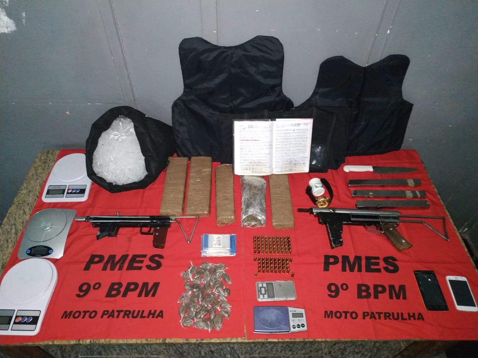 O material foi entregue na Delegacia Regional do município (Foto: Divulgação/Polícia Militar)