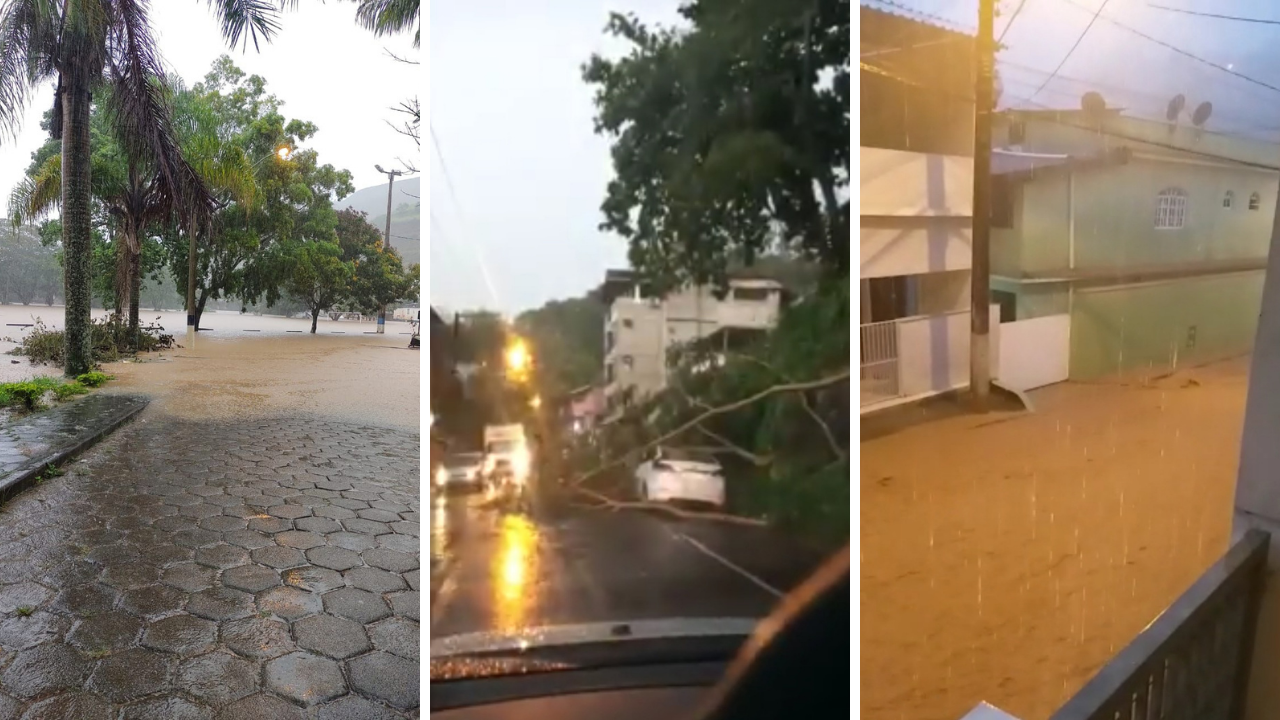 Ocorrências em: Ibitirama, Cachoeiro de Itapemirim e Mimoso do Sul (Foto: Enviadas por Whatsapp)