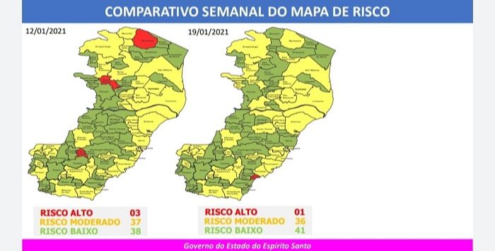Comparativo entre os mapas (Foto: Divulgação Governo do Estado )