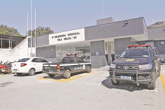 Delegacia de Vila Velha, onde golpe foi registrado. (Foto: Thiago Coutinho - 01/01/2020)