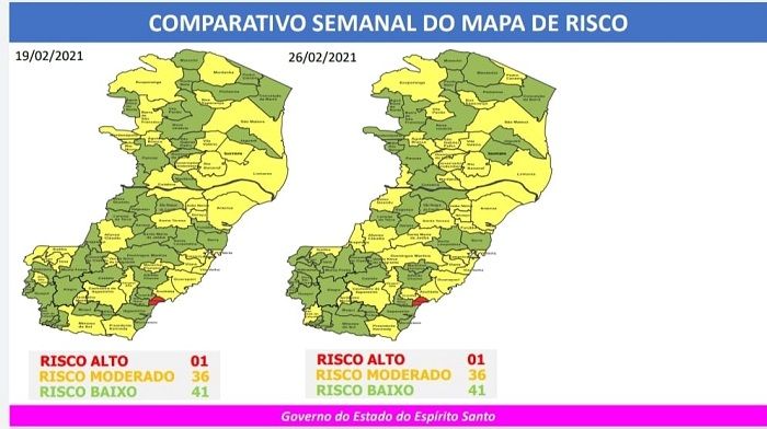 Comparativo dos mapas (Foto: Divulgação Governo do Estado )